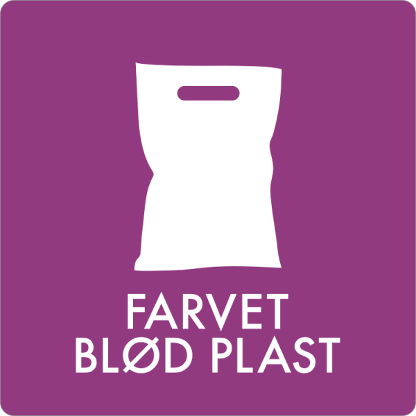 Affaldsskilt Farvet blød plast - Sikkerhedsgiganten