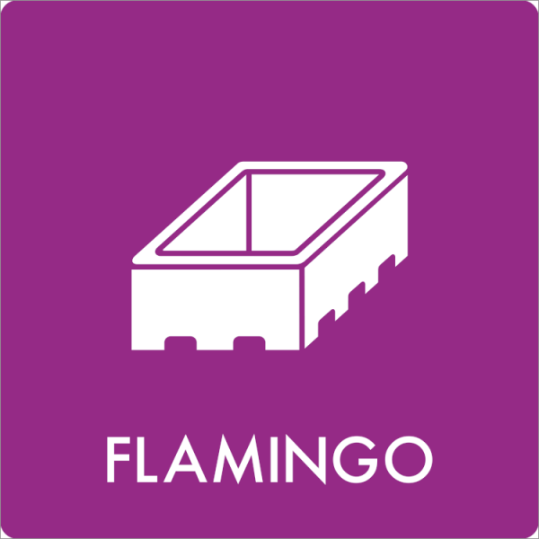 Affaldsskilt Flamingo - Sikkerhedsgiganten