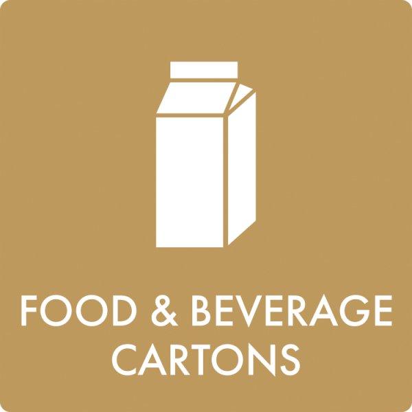 Affaldsskilt Food & beverage cartons - Sikkerhedsgiganten