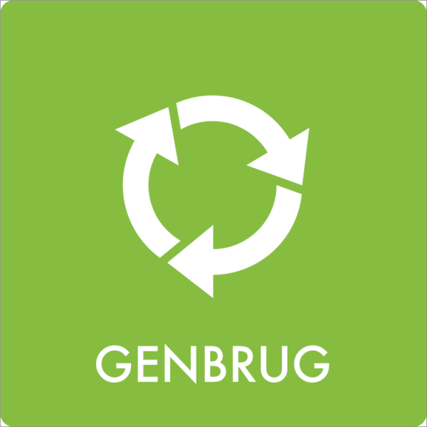 Affaldsskilt Genbrug - Sikkerhedsgiganten