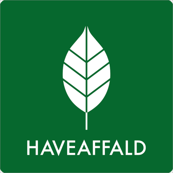 Affaldsskilt Haveaffald - Sikkerhedsgiganten