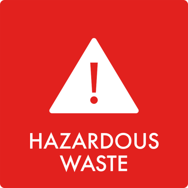 Affaldsskilt Hazardous waste - Sikkerhedsgiganten
