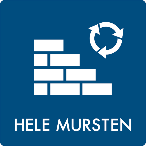 Affaldsskilt Hele mursten - Sikkerhedsgiganten