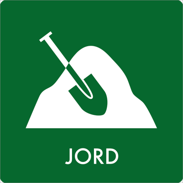 Affaldsskilt Jord - Sikkerhedsgiganten