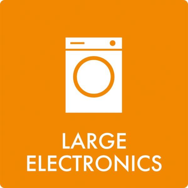 Affaldsskilt Large electronics - Sikkerhedsgiganten