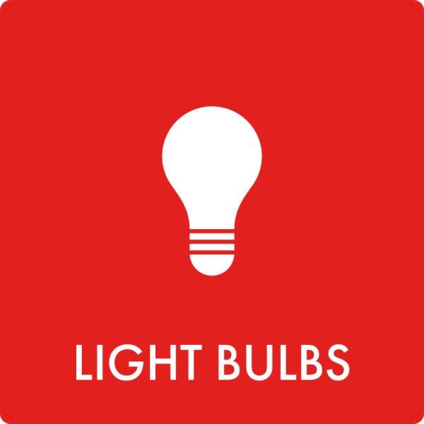 Affaldsskilt Light bulbs - Sikkerhedsgiganten