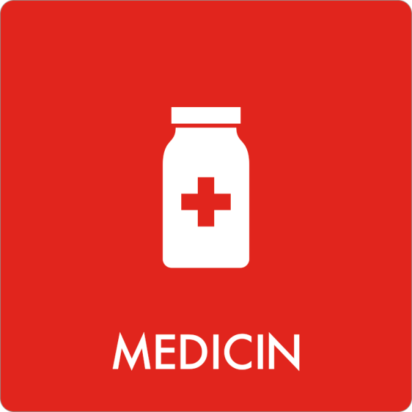 Affaldsskilt Medicin - Sikkerhedsgiganten