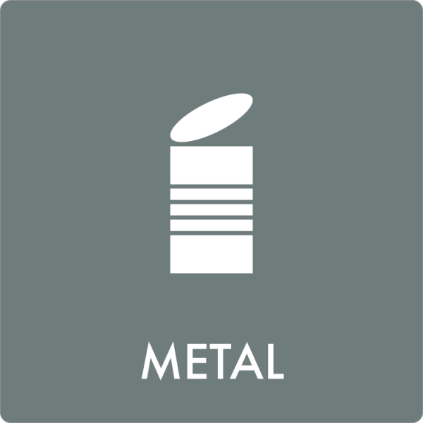 Affaldsskilt Metal WA2702 - Sikkerhedsgiganten