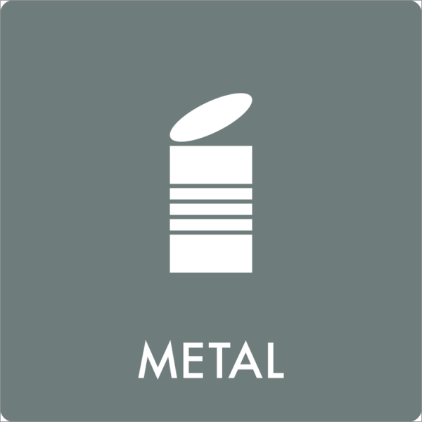 Affaldsskilt Metal - Sikkerhedsgiganten