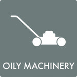 Affaldsskilt Oily machinery - Sikkerhedsgiganten