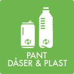 Affaldsskilt Pant dåser og plast - Sikkerhedsgiganten