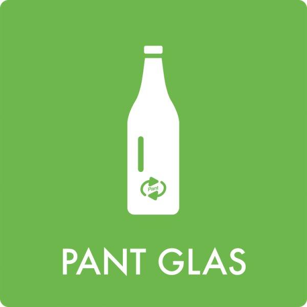 Affaldsskilt Pant glas - Sikkerhedsgiganten