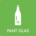 Affaldsskilt Pant glas - Sikkerhedsgiganten