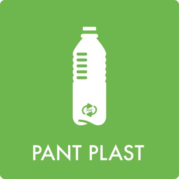 Affaldsskilt Pant plast - Sikkerhedsgiganten