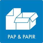 Affaldsskilt Papir og pap - Sikkerhedsgiganten
