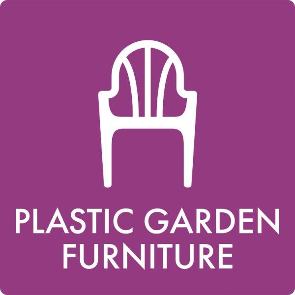 Affaldsskilt Plastic garden furniture - Sikkerhedsgiganten