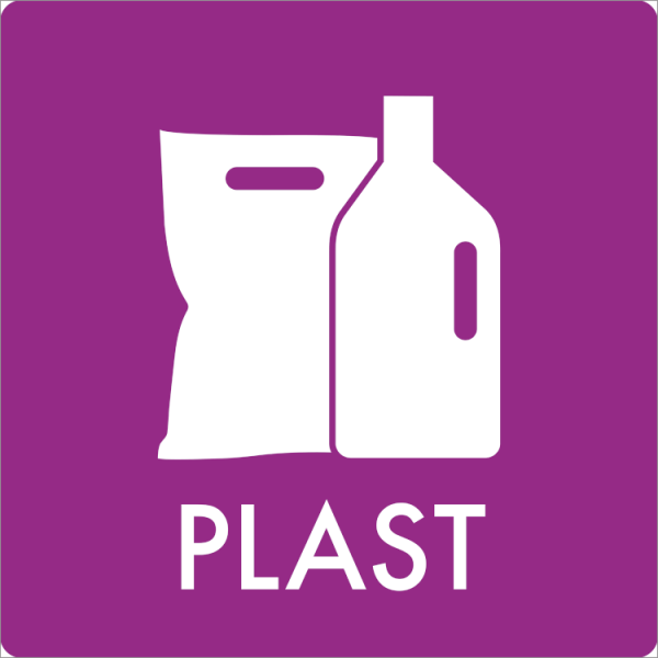 Affaldsskilt Plastics - Sikkerhedsgiganten