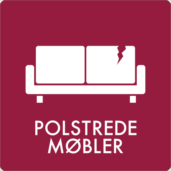 Affaldsskilt Polstrede møbler - Sikkerhedsgiganten