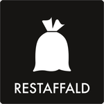 Affaldsskilt Restaffald - Sikkerhedsgiganten