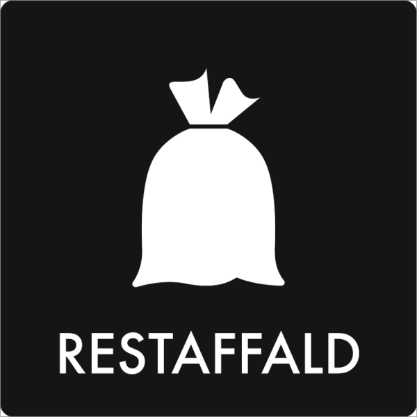 Affaldsskilt Restaffald - Sikkerhedsgiganten