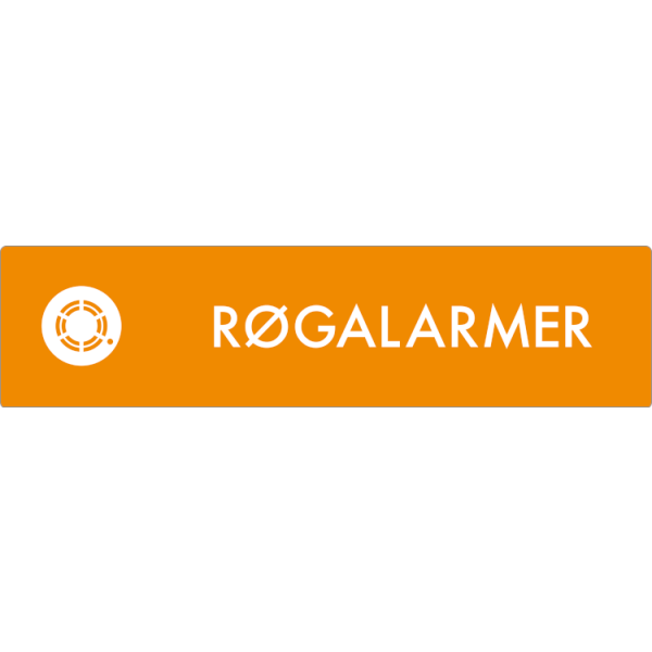 Affaldsskilt Røgalarmer - Sikkerhedsgiganten