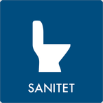 Affaldsskilt Sanitet - Sikkerhedsgiganten