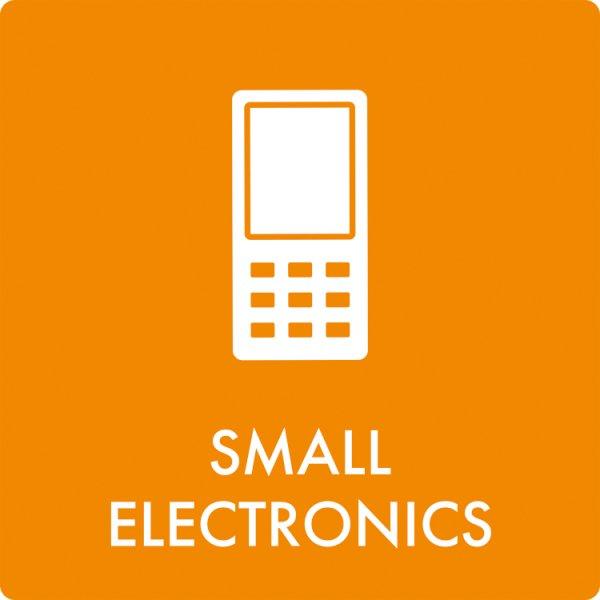 Affaldsskilt Small electronics - Sikkerhedsgiganten