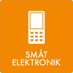 Affaldsskilt Småt elektronik - Sikkerhedsgiganten