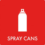 Affaldsskilt Spray cans - Sikkerhedsgiganten