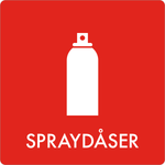Affaldsskilt Spraydåser - Sikkerhedsgiganten