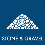 Affaldsskilt Stone & gravel - Sikkerhedsgiganten