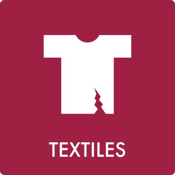 Affaldsskilt Textiles - Sikkerhedsgiganten