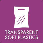 Affaldsskilt Transparent soft plastics - Sikkerhedsgiganten