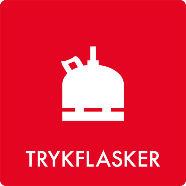 Affaldsskilt Trykflasker - Sikkerhedsgiganten