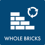 Affaldsskilt Whole bricks - Sikkerhedsgiganten