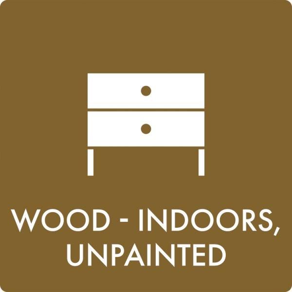 Affaldsskilt Wood - indoors, unpainted - Sikkerhedsgiganten
