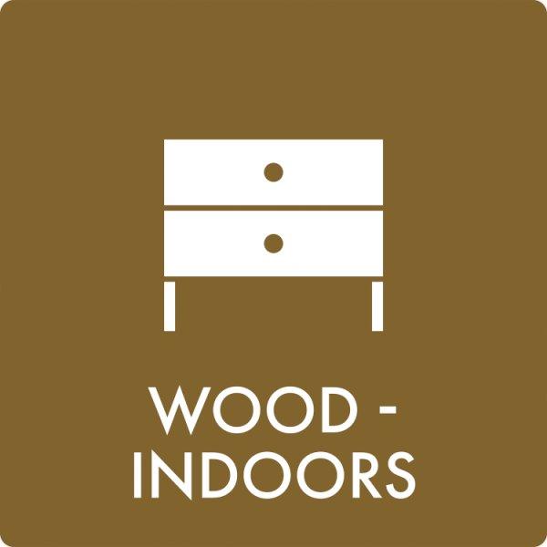 Affaldsskilt Wood - indoors - Sikkerhedsgiganten