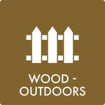 Affaldsskilt Wood - outdoors - Sikkerhedsgiganten