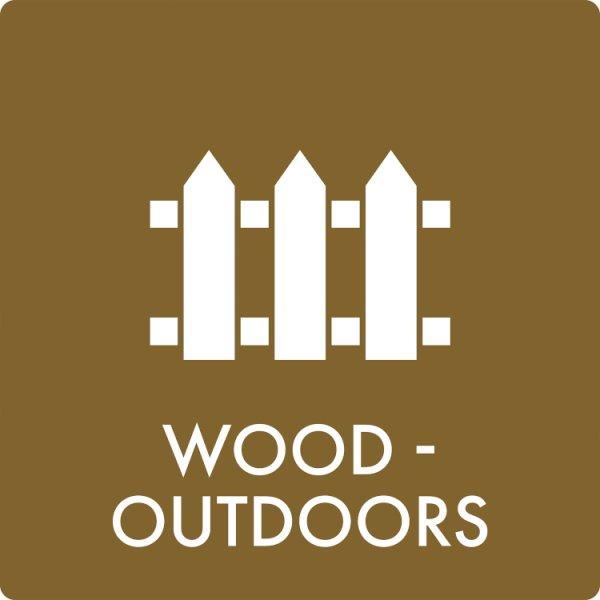 Affaldsskilt Wood - outdoors - Sikkerhedsgiganten
