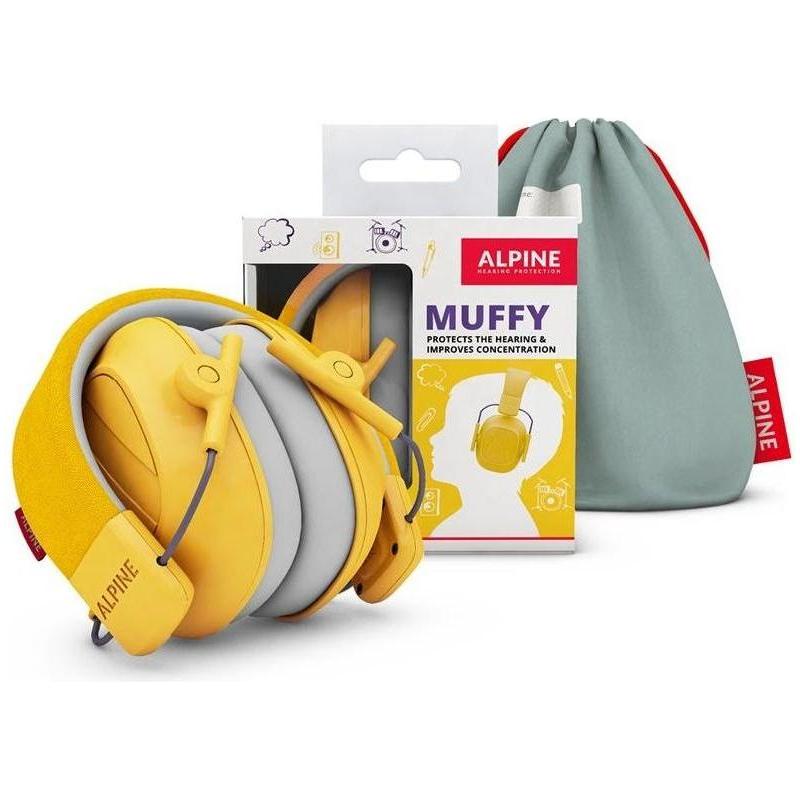 Alpine Muffy Yellow høreværn til børn gul SNR 25 dB - Sikkerhedsgiganten