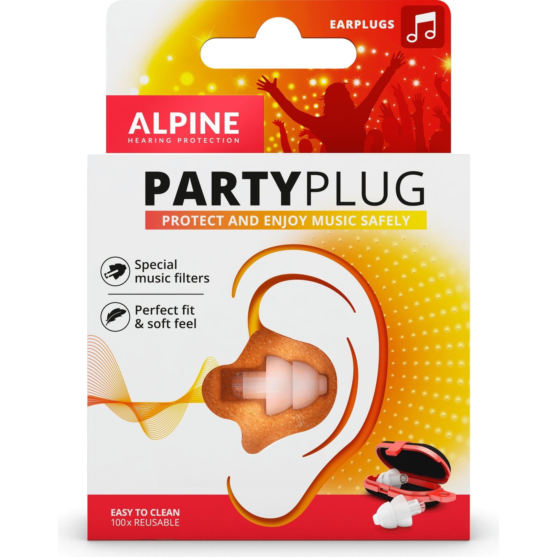 Alpine PartyPlug ørepropper - Transparent - Sikkerhedsgiganten