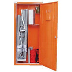 Båreskab aluminium orange, med lås - Sikkerhedsgiganten