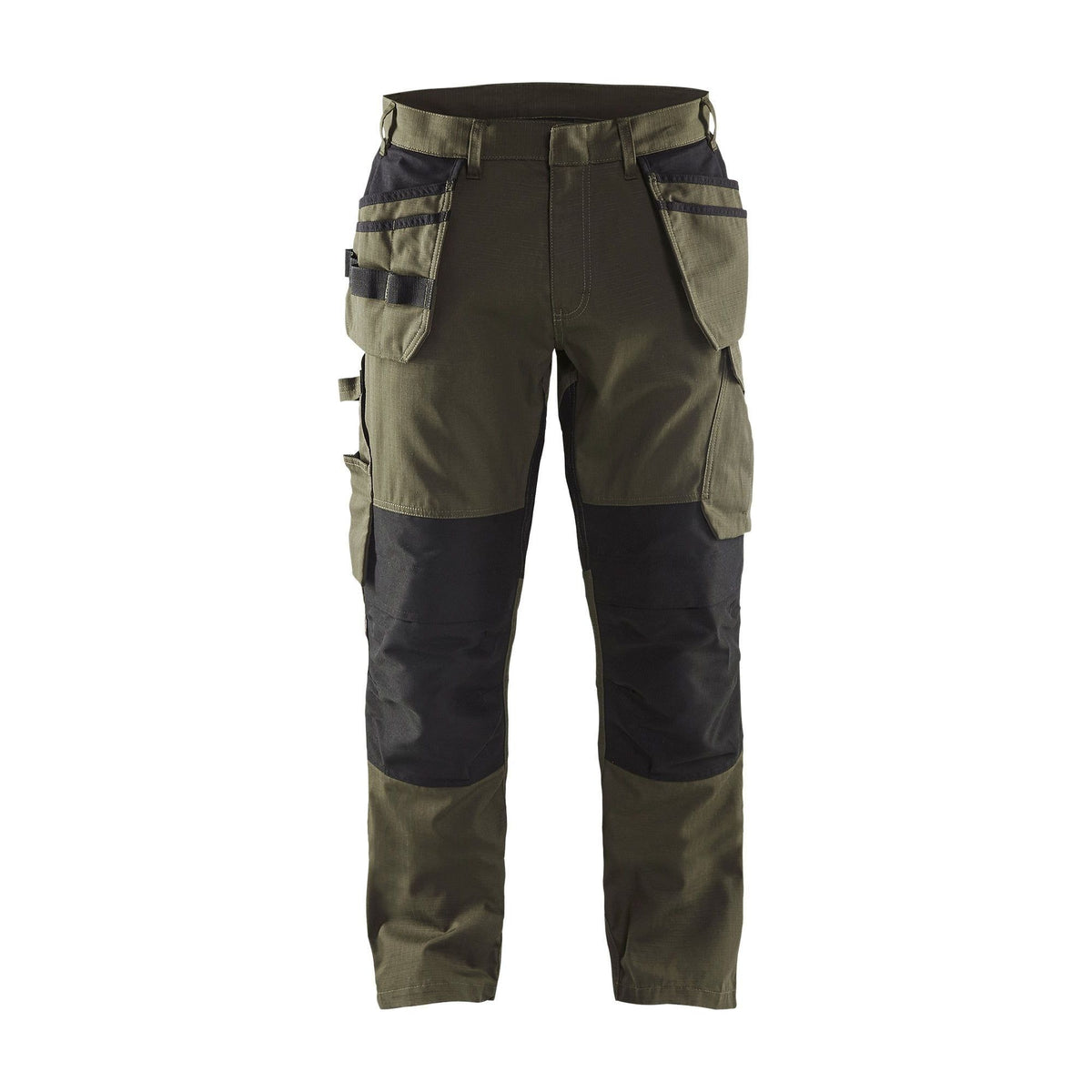 BLÅKLÄDER 1496 Service Buks med sømlommer med stretch - Olivengrøn/Sort herre - Sikkerhedsgiganten