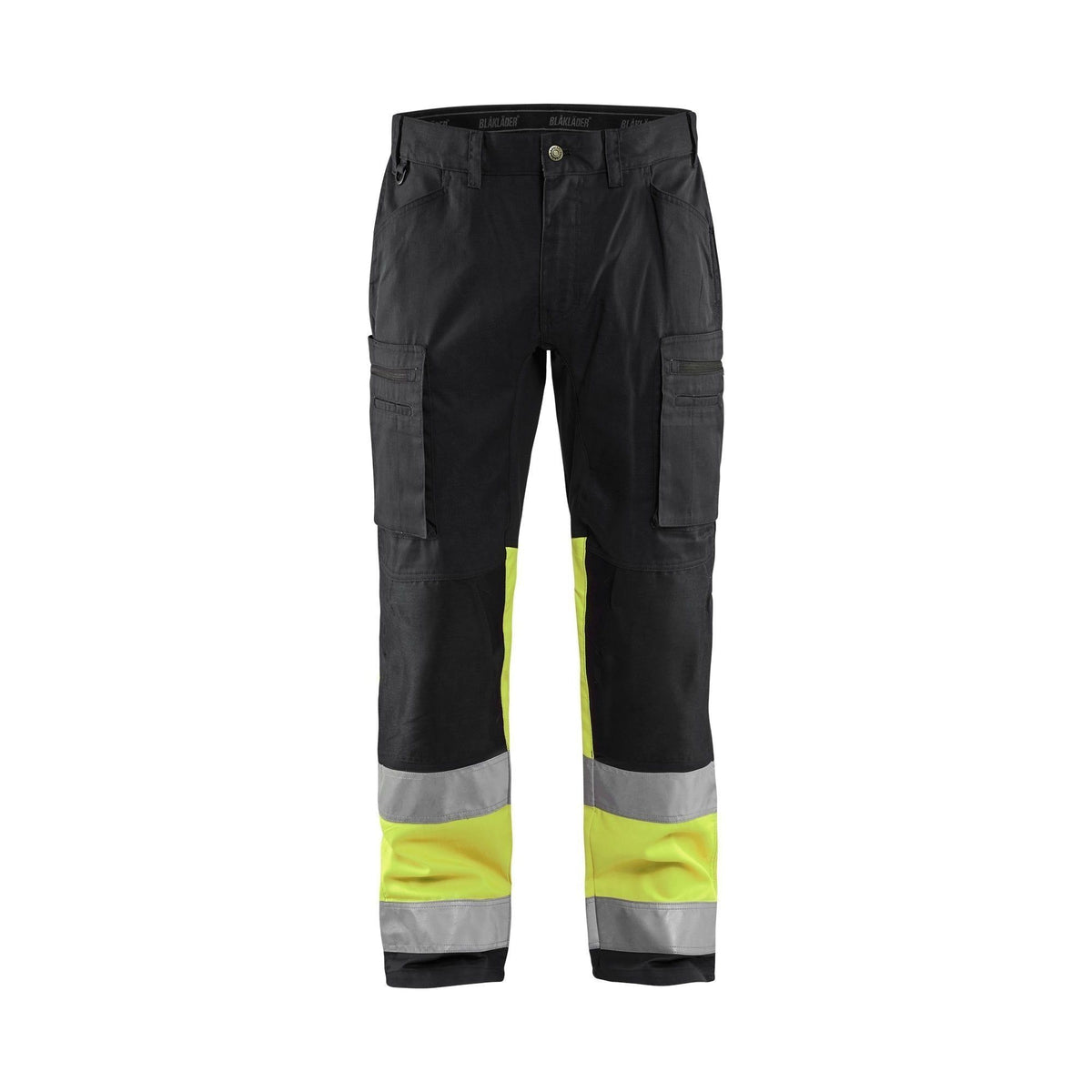 BLÅKLÄDER 1551 High Vis Buks med stretch - Sort/High Vis Gul herre - Sikkerhedsgiganten