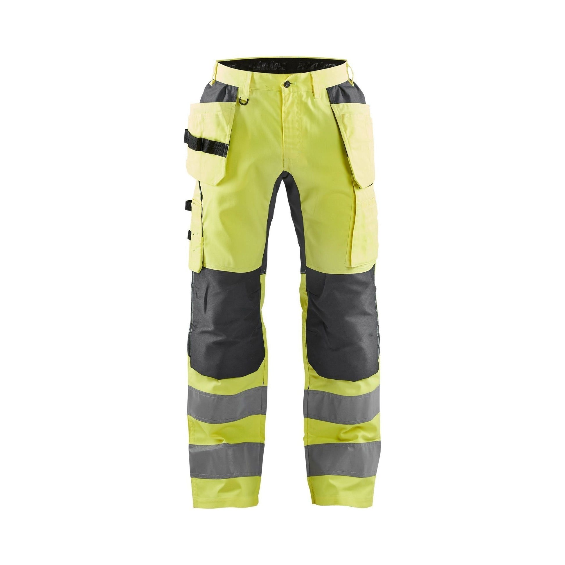 BLÅKLÄDER 1552 High Vis Buks med stretch - High Vis Gul/Mellemgrå herre - Sikkerhedsgiganten