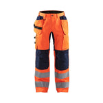 BLÅKLÄDER 1552 High Vis Buks med stretch - High Vis Orange/Marineblå herre - Sikkerhedsgiganten