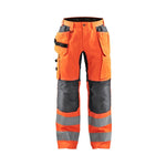 BLÅKLÄDER 1552 High Vis Buks med stretch - High Vis Orange/Mellemgrå herre - Sikkerhedsgiganten