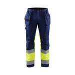 BLÅKLÄDER 1558 High Vis Buks med stretch - Marineblå/High Vis Gul herre - Sikkerhedsgiganten