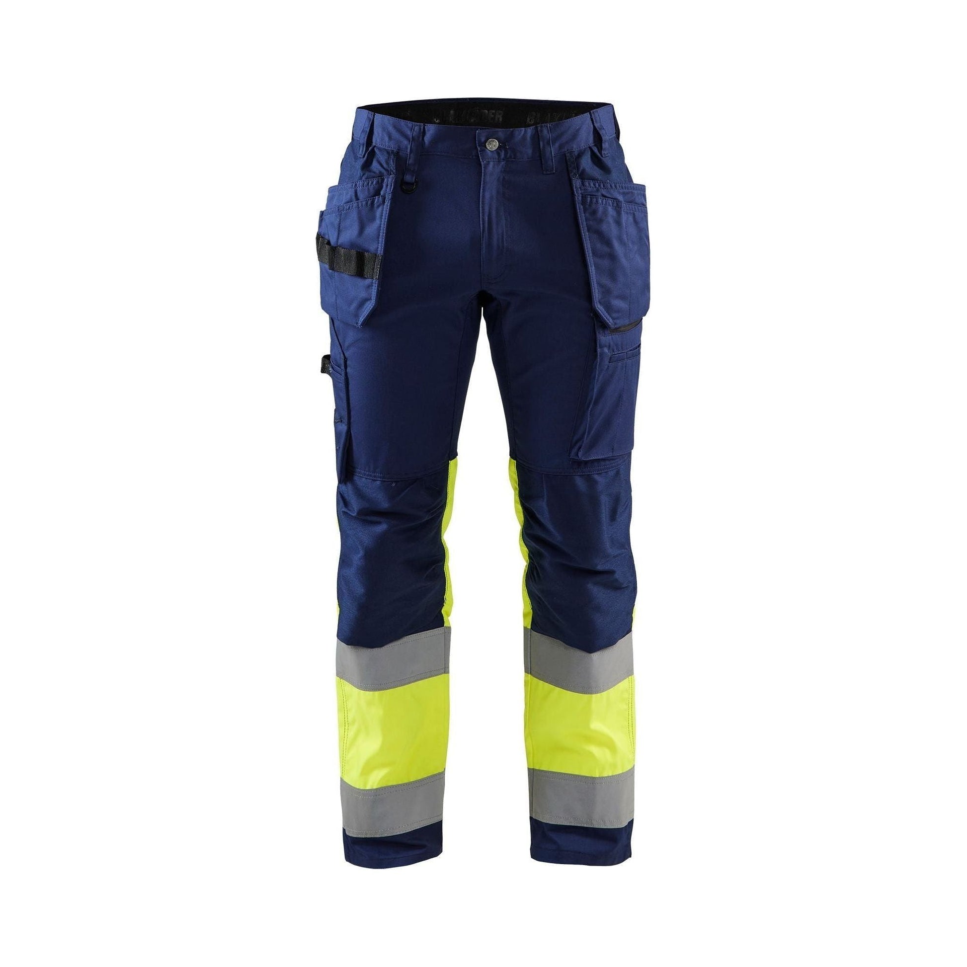 BLÅKLÄDER 1558 High Vis Buks med stretch - Marineblå/High Vis Gul herre - Sikkerhedsgiganten