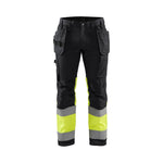 BLÅKLÄDER 1558 High Vis Buks med stretch - Sort/High Vis Gul herre - Sikkerhedsgiganten